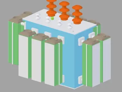 Power Transformer 3D Model New Design 3D model