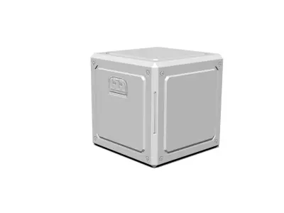 metal box Free low-poly 3D model