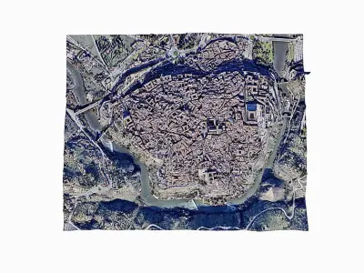 Toledo city Low-poly 3D model