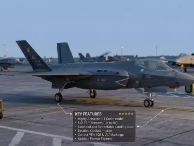 F-35C Lightning II 3D Model 3D model