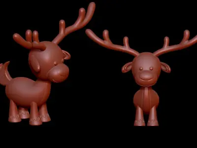 Christmas Deer Toy for 3D print model 3D print model