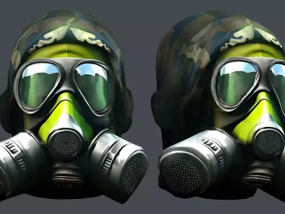 Helmet 3d model military combat Military Low-poly Low-poly 3D model get