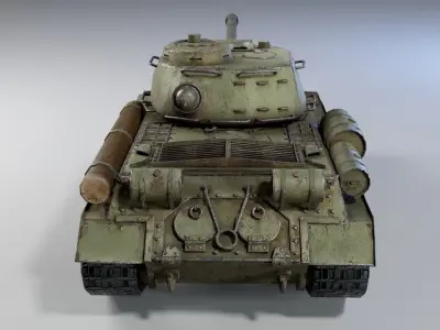 Low Poly IS-2 Soviet Heavy Tank Low-poly 3D model
