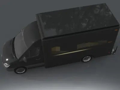 High-end brand Security car Low-poly 3D model