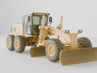 Motor Grader Road Leveling Construction Machine 3D model