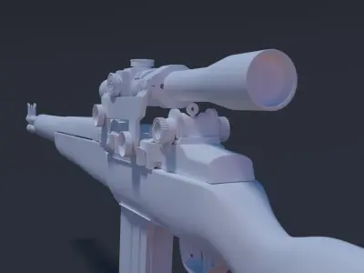 M1 Garand High Poly 3D model