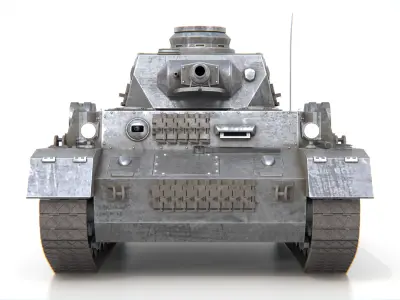 Panzer IV Panzer 4 Medium Tank WWII German Tank Short Barrel 3D model