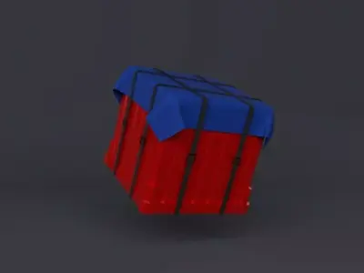 PUBG - Air Drop Low-poly 3D model