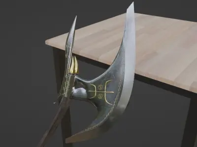  Fantasy Axe 3D model