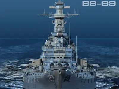 USS Missouri - BB63 3D model