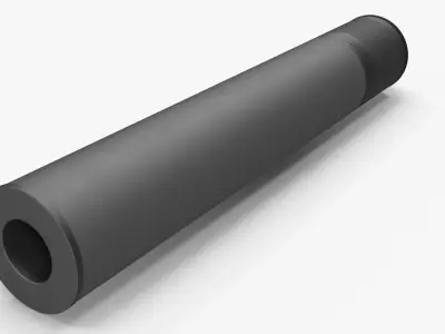 Silencer Low-poly 3D model purchase