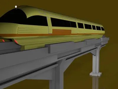 Monorail train 3D model purchase