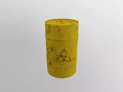 Toxic Barrel model Free low-poly 3D model
