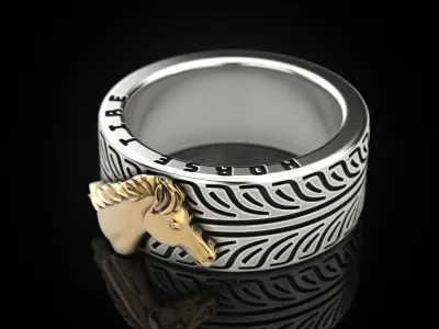 Horse Tire Ring 3D print model