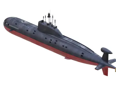 Nuclear Powered Attack Submarine Akula Class 3D model
