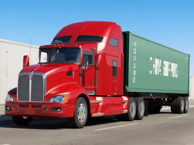 Kenworth T660 Container 3D model