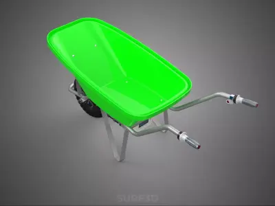 ELECTRIC WHEEL BARROW WHEELBARROW MOTOR GARDEN YARD HAULING FARM 3D model