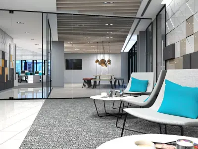 Full Office Interior 26 3D model