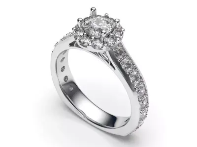 solitaire with ring sizes  9 part S66 3D print model