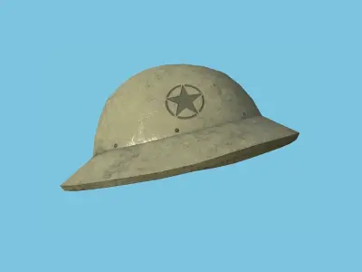 Desert Soldier Helmet - Character Fashion Design Low-poly 3D model
