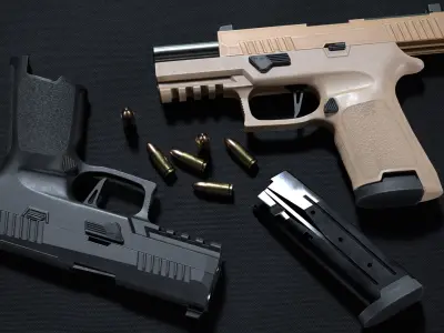 Compact Pistol 3D model