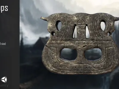 Viking props Low-poly 3D model