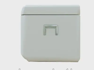 Emergency Medical Storage Chest with Movable Shelves Low-poly 3D model