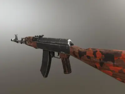 Assault Rifle AK-74 Free low-poly 3D model