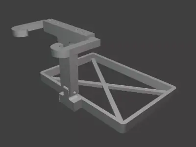 3D Printable Rear Seat Car Tray - Modular Design with Cup Holder 3D print model