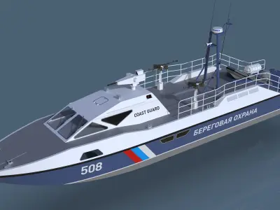 Patrol Boat Low-poly 3D model purchase