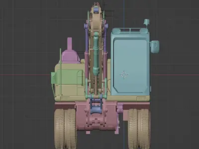 Excavator Rigged Free 3D model