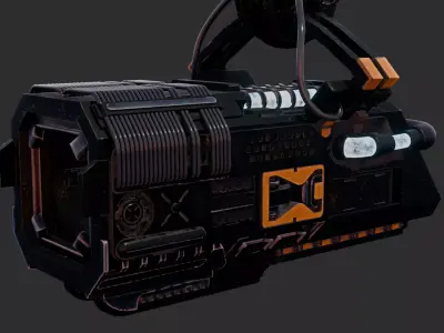 Sci-fi Cannon Low-poly 3D model