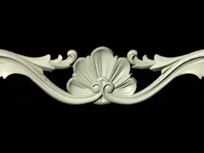 Central decor ornament for furniture 3D model 1147