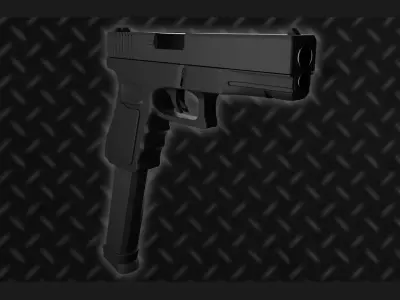 GLOCK18 FULL AUTO FULLY RIGGED 3D model