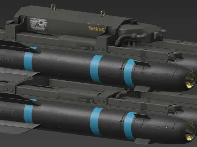 Helfire Missile Launcher Low-poly 3D model