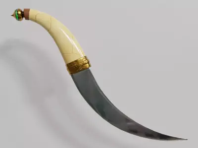 Arabian Dagger LP Low-poly 3D model
