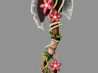 Stylized Axe  Low-poly 3D model purchase