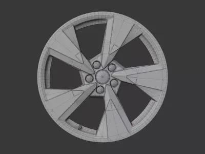 Alloy Wheel Low-poly 3D model