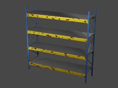 Warehouse Shelves 3D model buy
