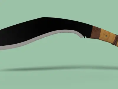 Kukri knife 3D model shop