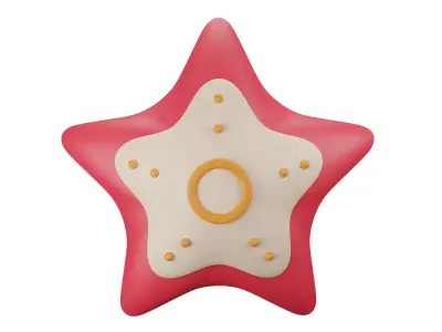 Cute Starfish Low-poly 3D model