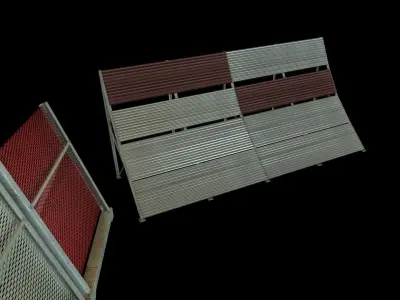 Airport Jet blast deflector Low-poly 3D model