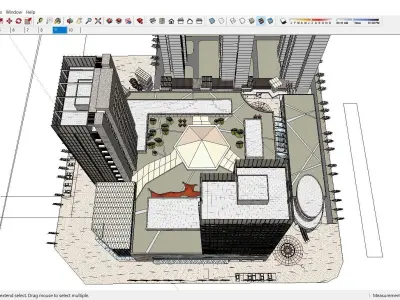 Sketchup Commercial Complex K6 3D model