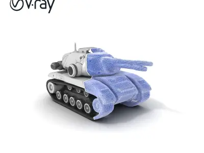 Futuristic Armored Tank Model Pack Low-poly 3D model