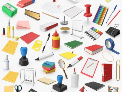  62 Office Stationary Models Collection 