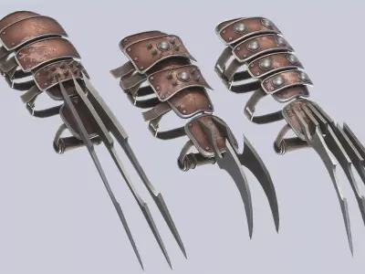 Claw weapon collection 3D Model Pack
