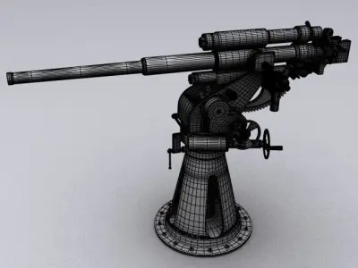 Soviet 45mm Gun 21K 3D model