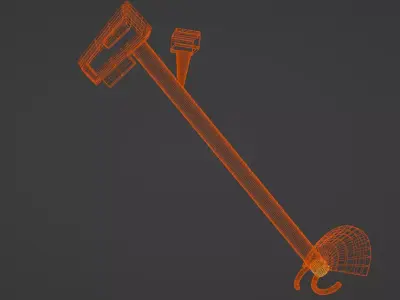 Battery Weed Eater Low-poly 3D model
