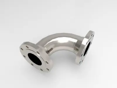 Flange Elbow 3D print model