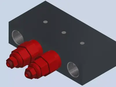 Hydraulic Sequence valves 120lpm 3D model